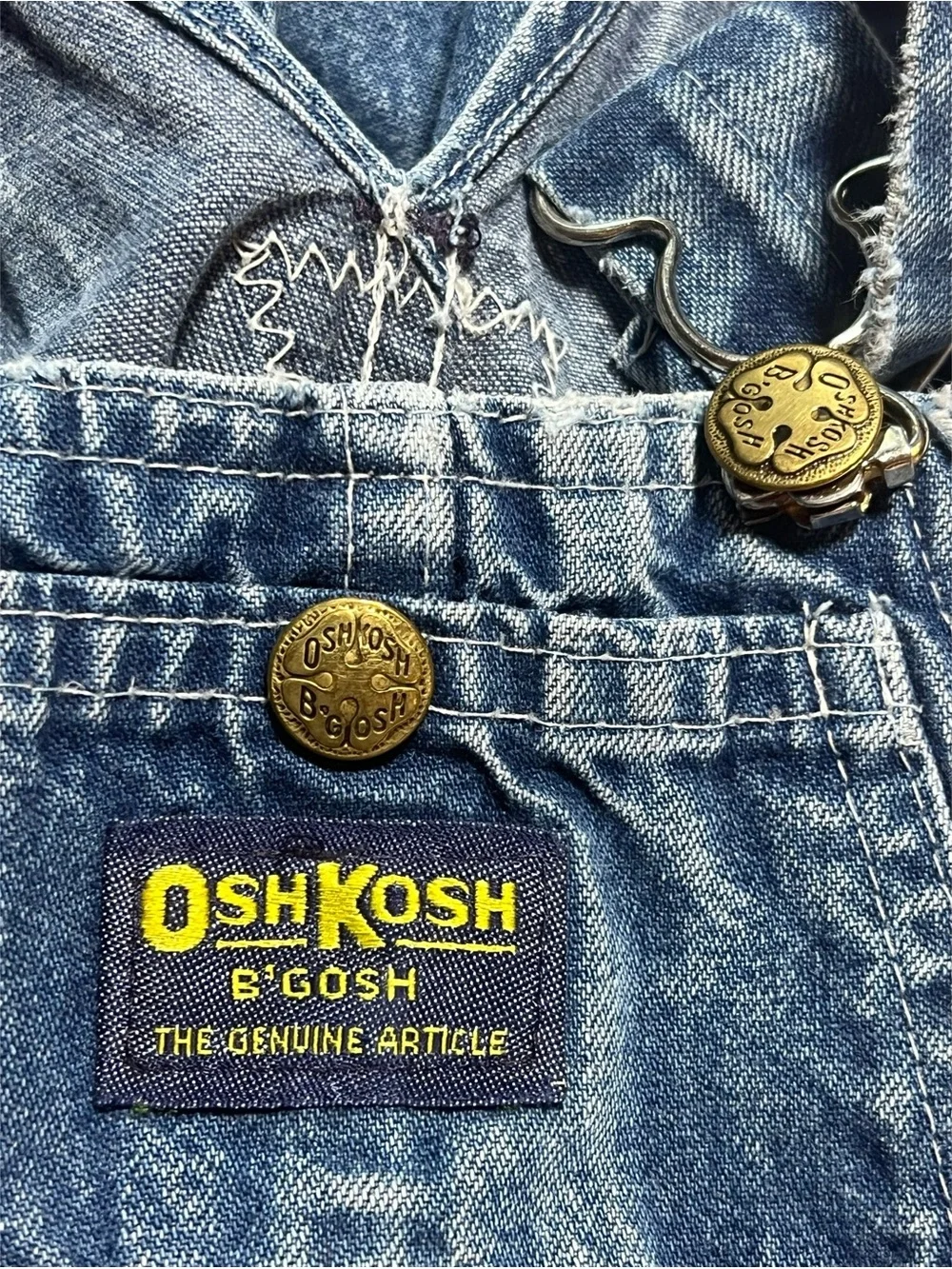 Osh Kosh vintage denim overalls size 24 months – see measurements